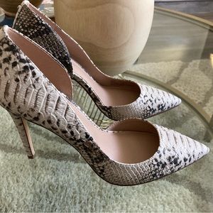 Brand New. Never Been Worn. Snake Print Heels.
